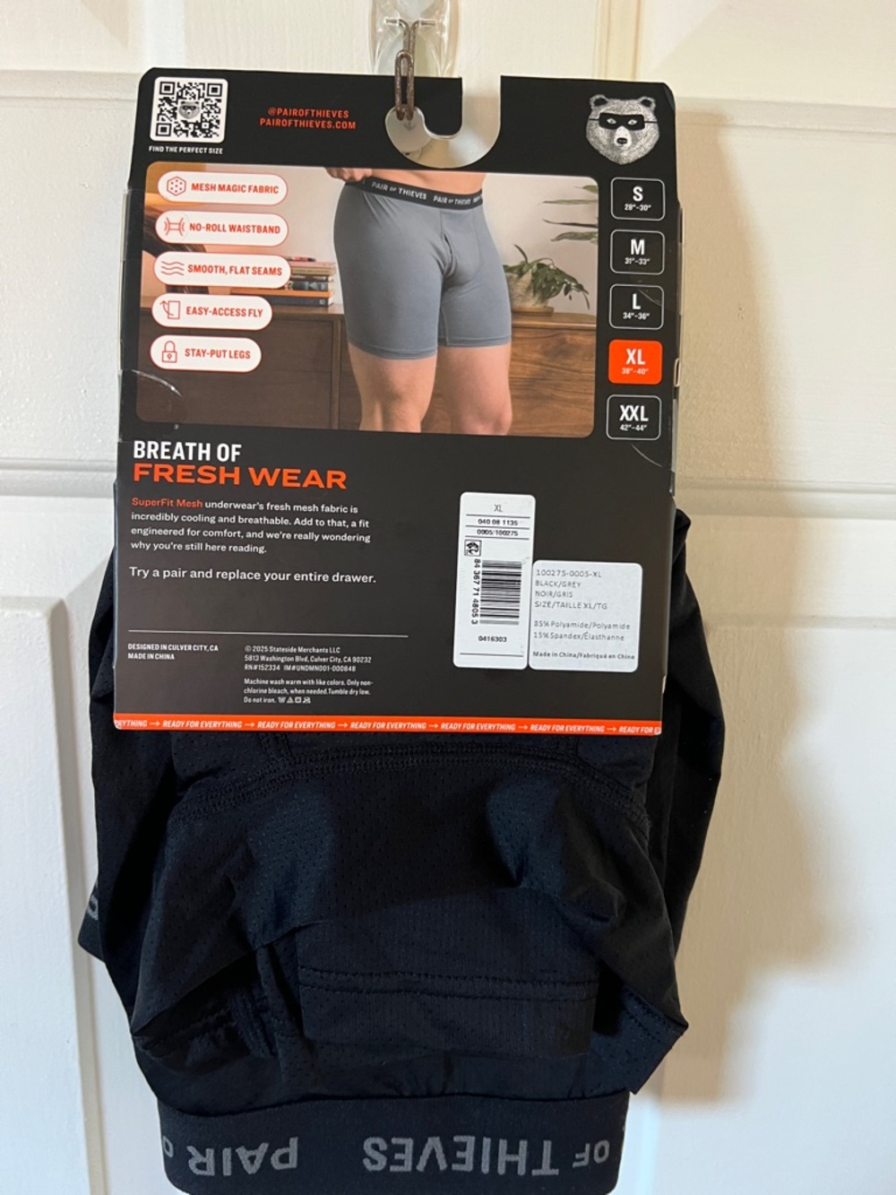 NWT! Pair of Thieves SuperFit Boxer Briefs - Black - Picture 3 of 3